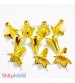 Bead Caps 12mm - 5 Leaves - Golden - Pack of 10